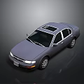 Gray Four Door Sedan Car With Sunroof And Sleek Exterior Design