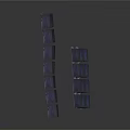 Arched Stacked Building Structures With Two Different Heights And Dark Material Design