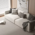 Modern double sofa 3d model