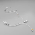 Medical Device Catheter With Blue And Yellow Tubes And Connecting Components