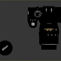 Nikon D7200 Digital Camera With Lens Cap On Dark Reflective Surface