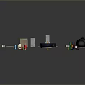 Scene Building Components With Various Shapes Basic Modules And Decorative Elements