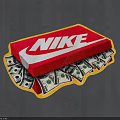 Stylish Nike Themed Furniture Storage Box With Dollar Bills Design