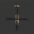 Camo Brown Military Helicopter With Rotor Blades And Modern Fuselage Design