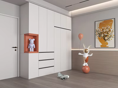 Modern Bedroom Wardrobe Finished Wardrobe Custom Wardrobe 3d model