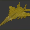 Military Airplane Model With Green Camouflage Paint Red Emblems And Detailed Wing Structure