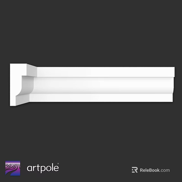 White Decorative Molding Component For Interior Architectural Design With Clean Lines 3d model 