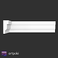 White Decorative Molding Component For Interior Architectural Design With Clean Lines