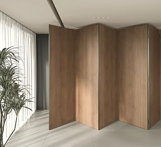 modern screen middle antique screen living room partition 3d model