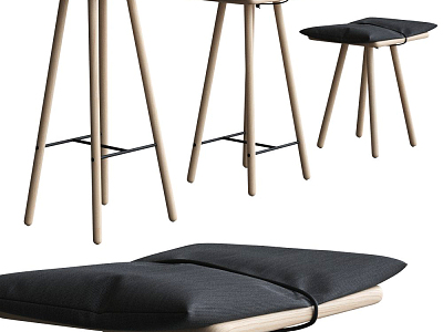 Nordic Bar Stool and Chair model