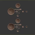 Matte Pinkish Household Items Including Bowls Cups Spoons And Small Plates