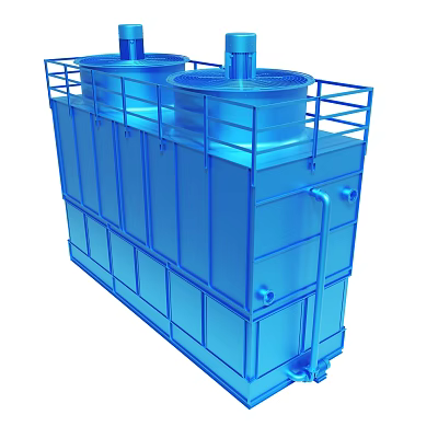 Refrigeration 100t Cooling Tower Industrial Countercurrent Cross-flow Closed Cooling Tower FRP Cooling Air Cooling Unit Rust Steel Ton Barrel Explosion-proof Ton Barrel Chemical Barrel Anti-static Ton Barrel 3d model