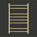 Golden Bathroom Towel Rack With Multiple Horizontal Bars For Home Use 3d model