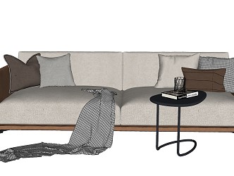 Modern double sofa 3d model