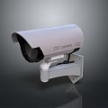 White CCTV Surveillance Camera Mounted On Bracket For Security Monitoring Use 3d model