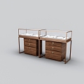 New Chinese-style Solid Wood Counter 3d model