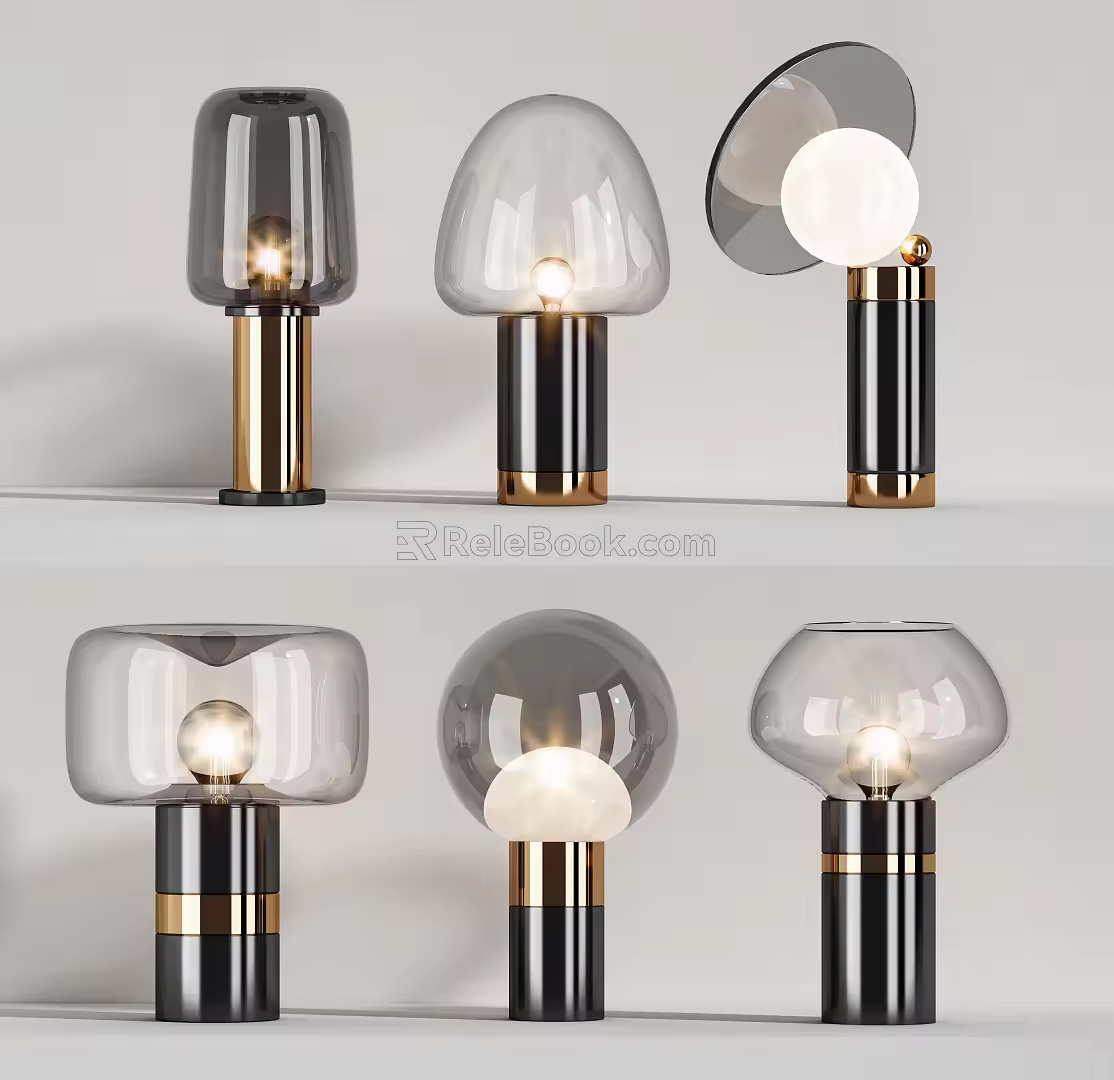 Light Luxury Table Lamp Table Lamp Combination 3d model