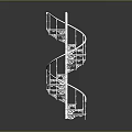 Modern Sleek Spiral Staircase Interior Design With Glass Steps And Metal Railings