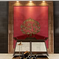 Elegant Console Table With Black Ceramic Teapot Cups Decorative Bowl And Containers On Textured Floor