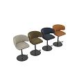 Modern Soft Upholstered Bar Chair With Comfortable Footrest And Multiple Optional Colors For Home Bar