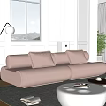 Modern Double Sofa Casual Sofa Lazy Sofa 3d model
