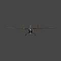 Red And White Propeller Fighter Jet Military Aircraft Design Features 3d model