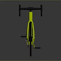 Yellow Modern Road Bicycle With Black Wheels And Sleek Frame