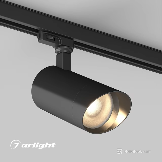 Black Track Spotlight with Bright Illumination for Modern Home Ceiling Lighting 3d model 