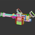 White Car Mechanical Component With Orange Accents And Detailed Engineering Structure