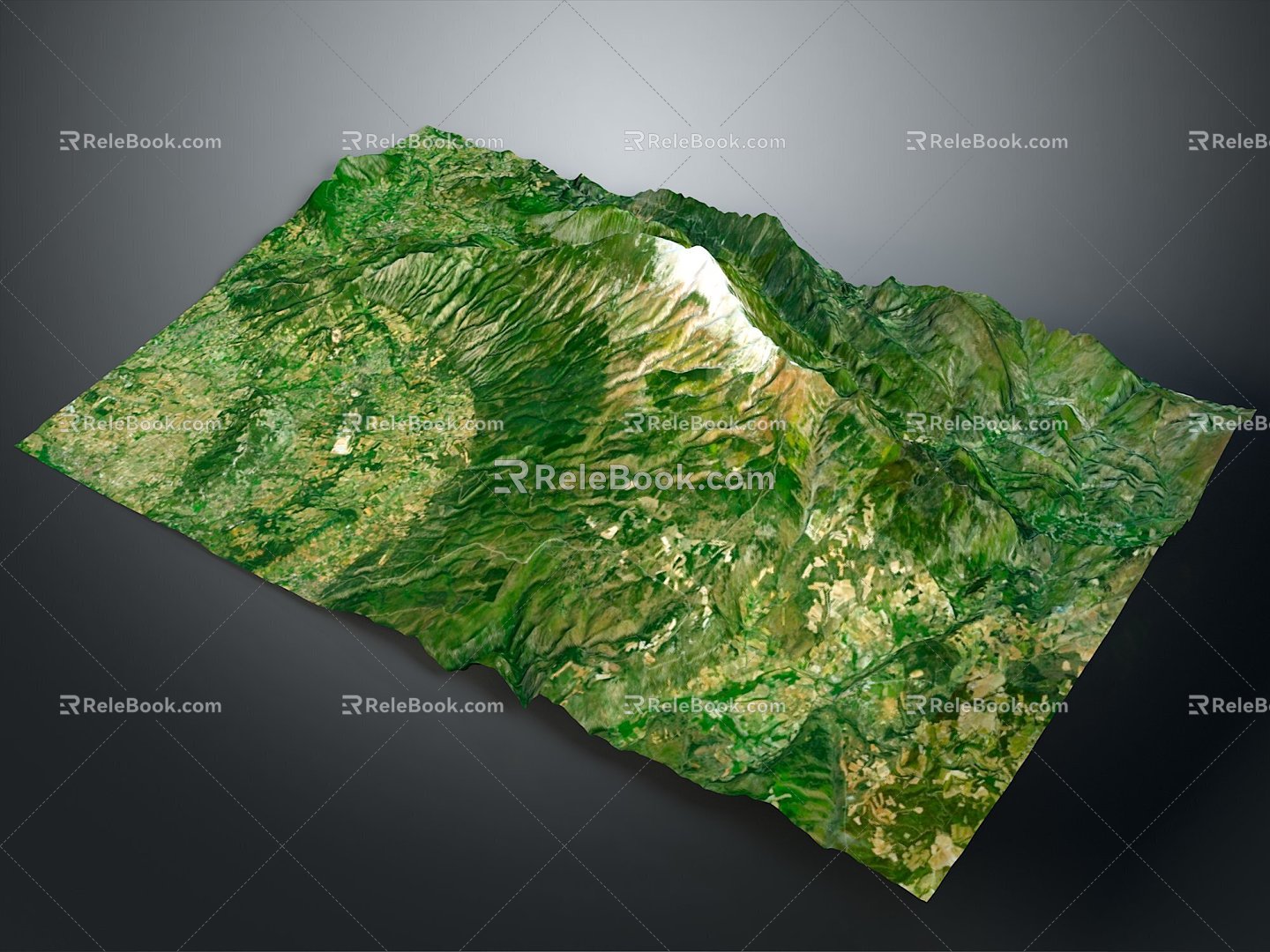 Geography, topography, mountain shape, ridge, ridge, valley, mountain range, canyon, geomorphology, mountain peak, mountain body 3d model