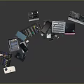 Multiple Computer Servers And Cases With Various Models And Tech Hardware Units 3d model