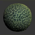 Mystical Creature Egg With Green Yellow Scaled Pattern And Textured Surface 3d model