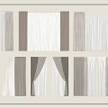 Multiple Styles Curtains With Pleated Striped Designs And Neutral Color Options