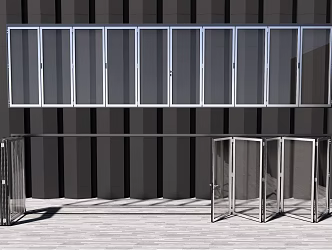 Modern folding door sliding door 3d model