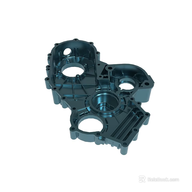 Metal Mechanical Part Precision Casting With Multiple Holes And Industrial Structure 3d model