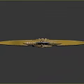 Ornate Decorative Sword With Golden Phoenix Hilt And Vibrant Blue Blade