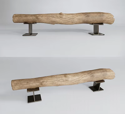 Modern Bench Stool Casual Stool Stakes Bench Outdoor Stool 3d model