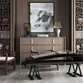Stylish Console Cabinet and Side Cabinet Interior Design for Home Entryway with Wooden Storage Shelves