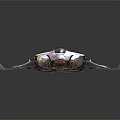 Futuristic Red And Gray Passenger Aircraft With Streamlined Design And Transparent Cockpit