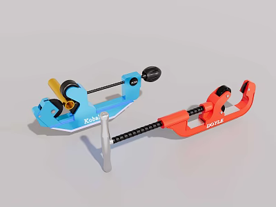 High Quality KUNHE Blue and Red Heavy Duty G Clamp Hardware Tools for Workshop 3d model