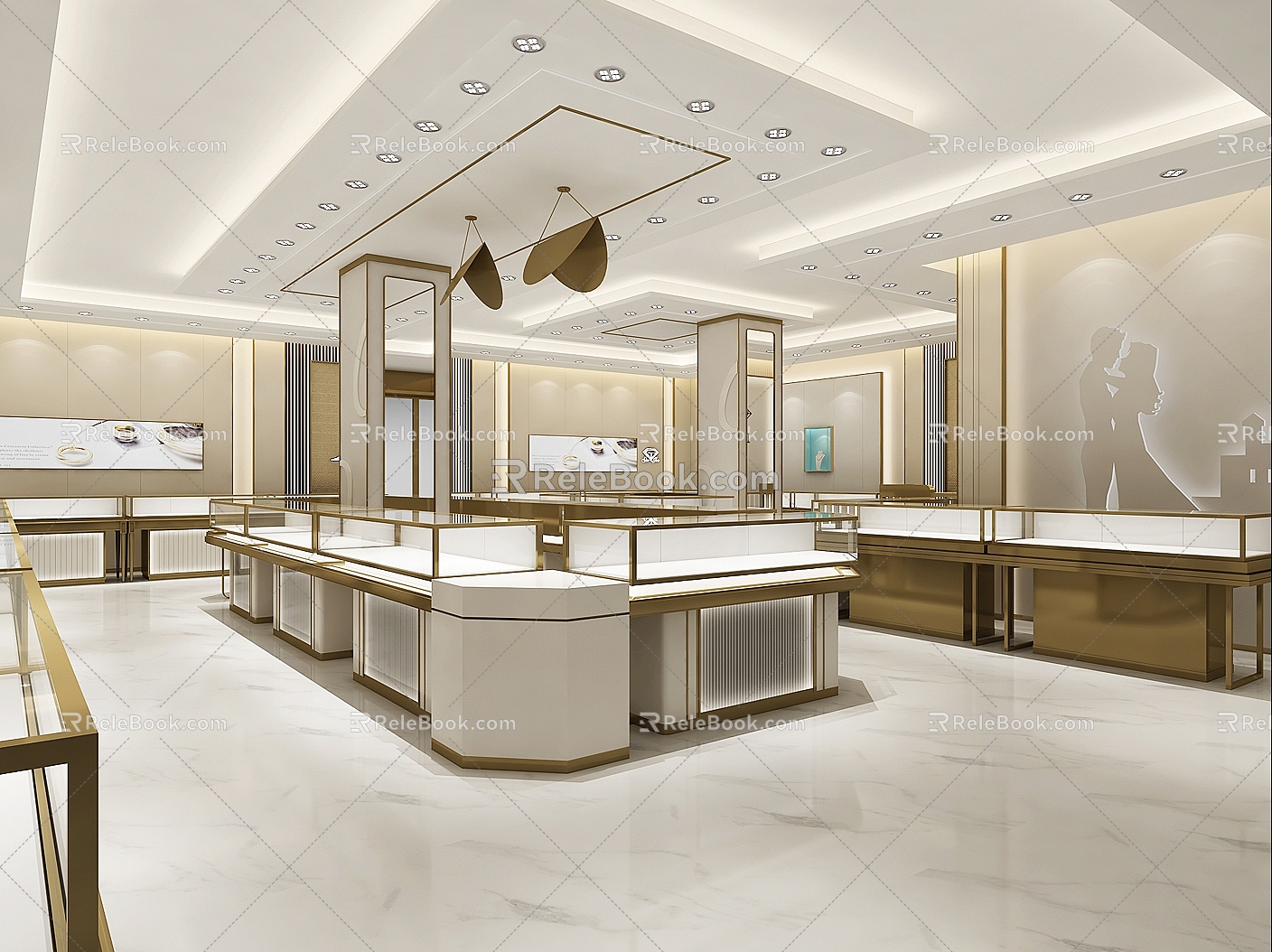 Modern Jewelry Store 3d model