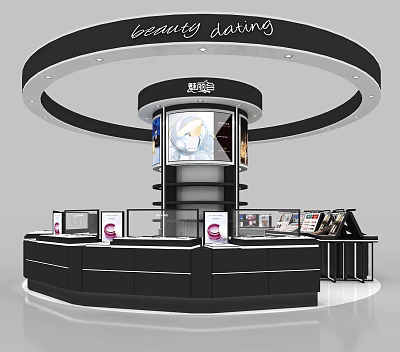 Cosmetics Counter of Modern Cosmetics Store 3d model