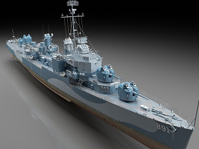 United States Navy Warship Frigate Destroyer Warship 3d model