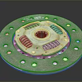 Clutch Disc Component With Metal Plate Springs And Friction Surface Holes