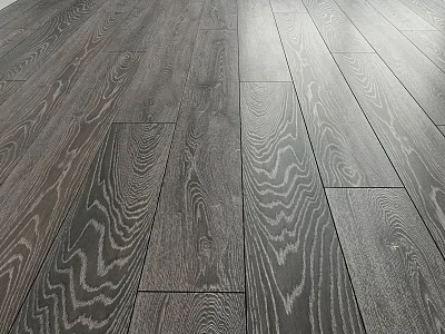 Gray Oak Wooden Flooring With Natural Wood Grain Pattern And Smooth Surface 3d model