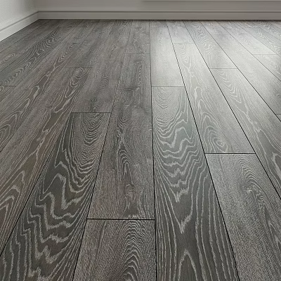 Gray Oak Wooden Flooring With Natural Wood Grain Pattern And Smooth Surface 3d model