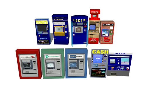 modern cash machine 3d model