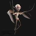Game Movie Character Gaunt Pale Skinned Winged Creature With Long Limbs And Tentacles