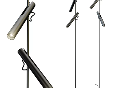 Modern Floor Lamps with Metallic Finish and Adjustable Design for Home Interiors 3d model