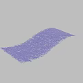 Purple Irregular Shaped Soft Fluffy Textured Mat Made Of Dense Small Dots